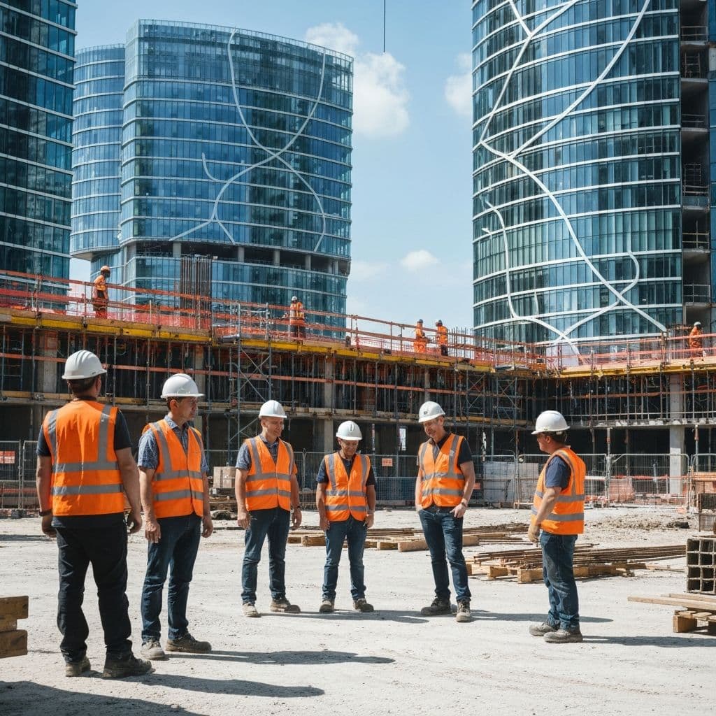 Construction workers at job site - contractor insurance