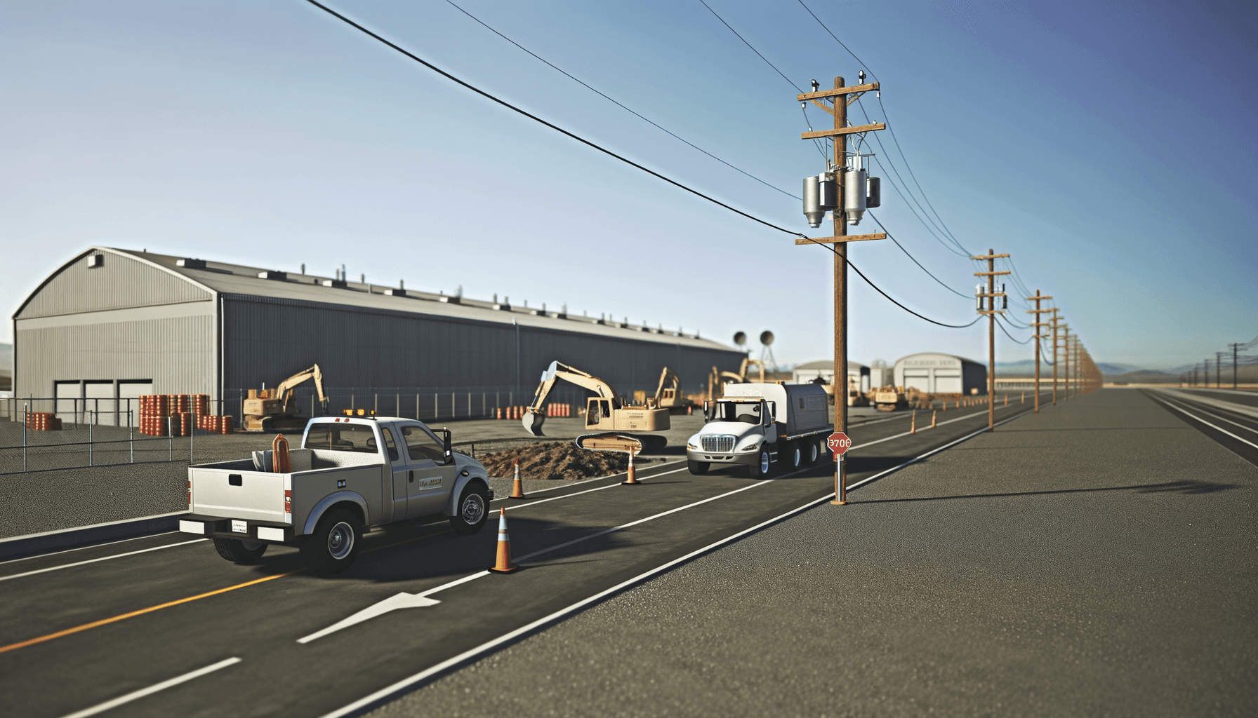 California construction business workers reviewing insurance documents on a jobsite